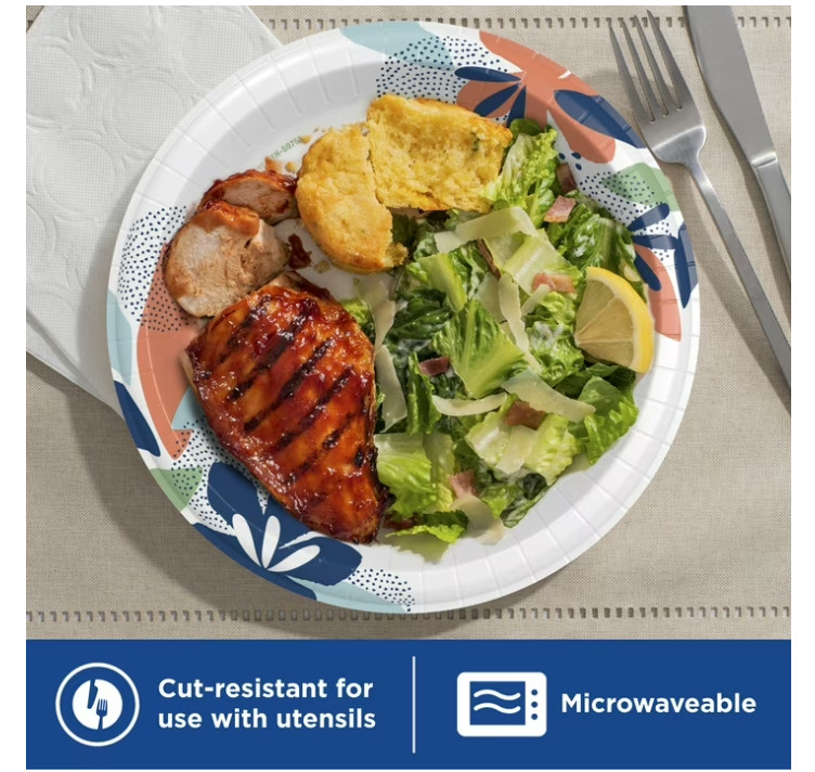 Dixie Everyday Disposable Paper Plates, 10″, Multi-Color, 210 Count