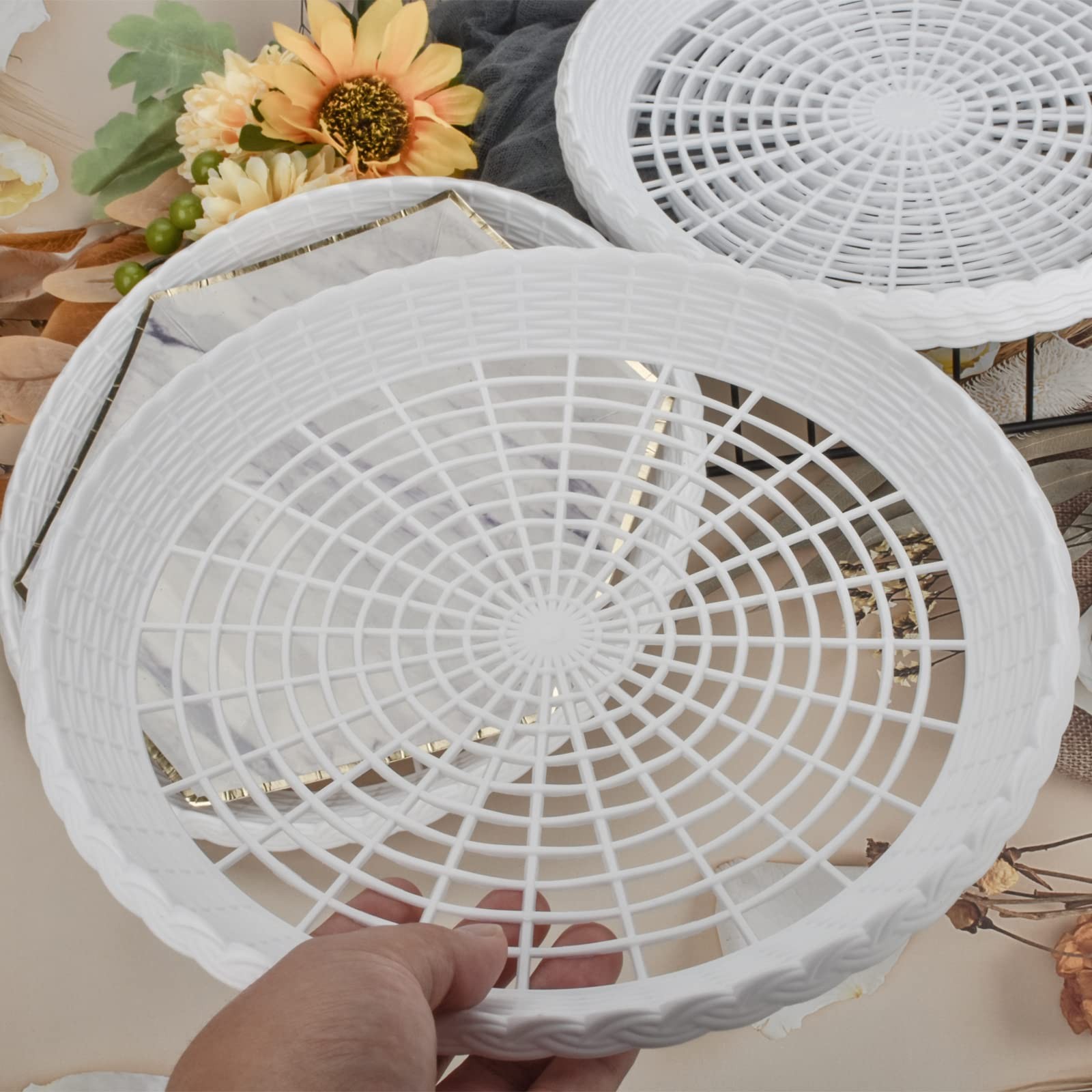 AccEncyc 6 Pack Paper Plate Holder 9″ Plastic Paper Plate Holders Reusable Pl…