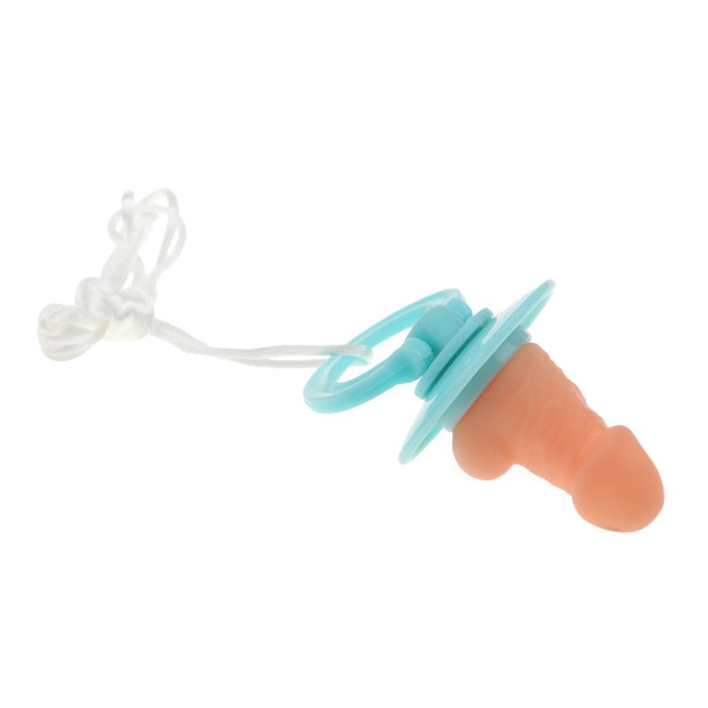 2 x Adult Penis Pacifier Willy Accessory Prop Joke Gag Hen Night Blue w/Rope