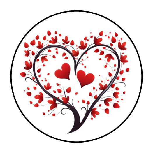 Valentines day stickers labels tags envelope seals