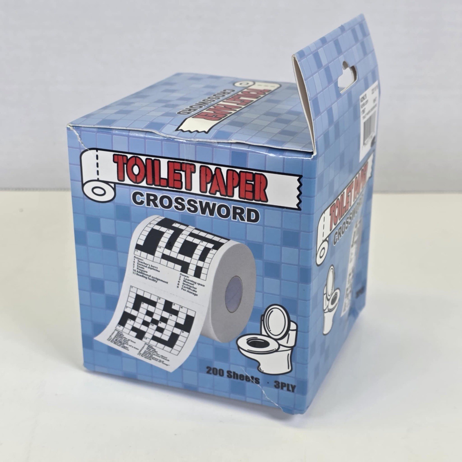 Crossword Toilet Paper Roll 200 Sheets 3 Ply Humor Gift 2024
