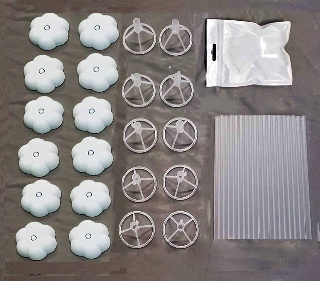 Clear Transparent Balloon Sticks and Stands 10pc set, holders, reusable ballo…