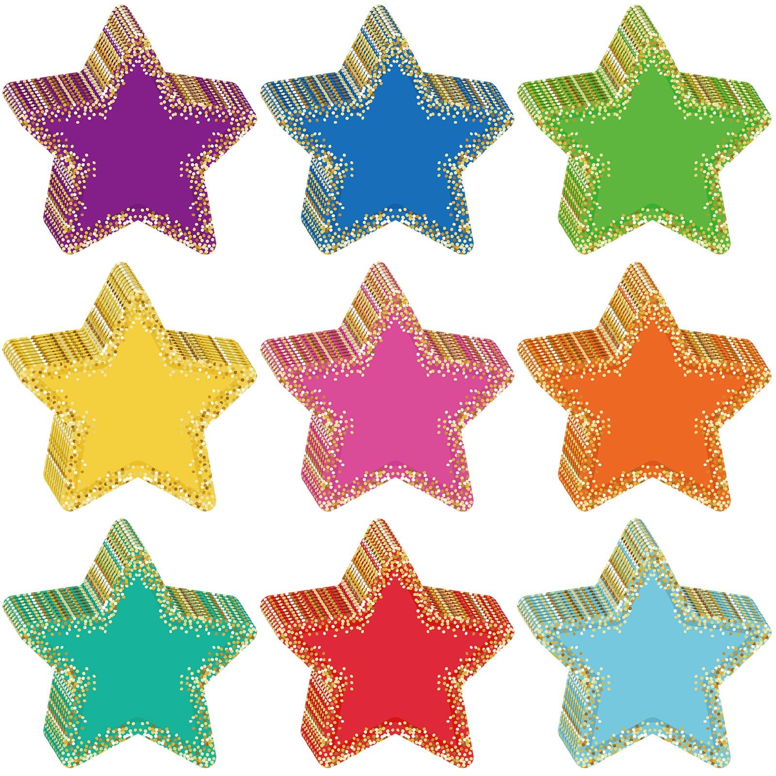 108 Pcs Confetti Stars, Bulletin Board Decor, Multicolor Craft