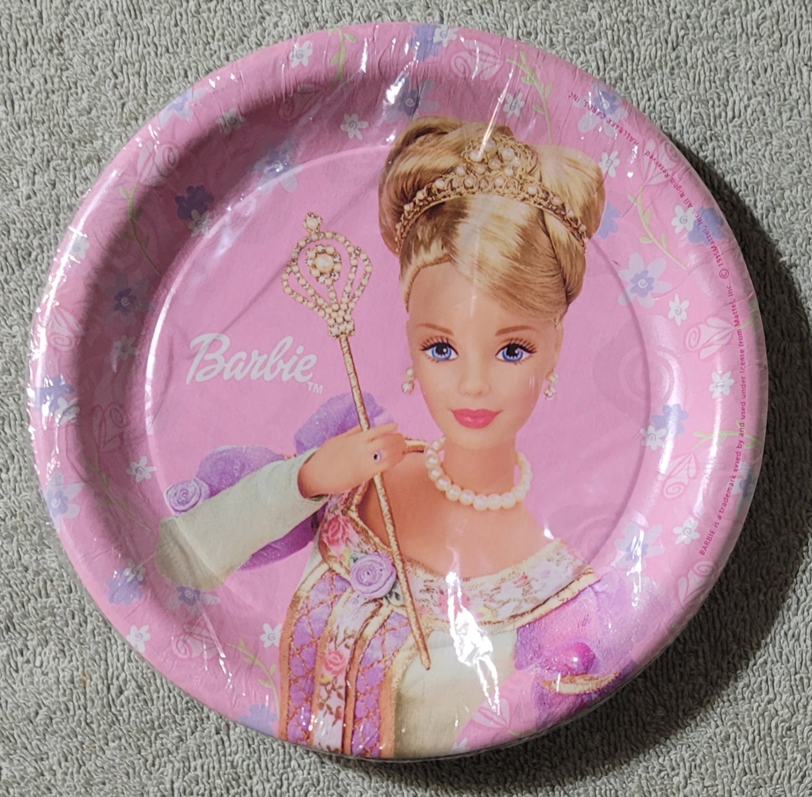 1999 New Lot of 8 pieces Vintage Barbie Princess Birthday Party Supplies Sealed