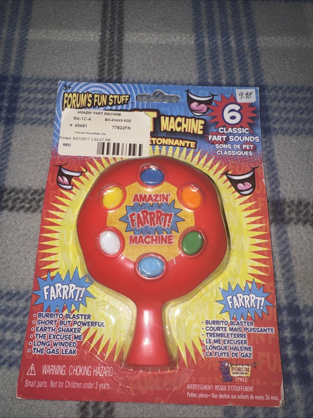Forum’s Fun Stuff Amazon’ Fart Machine MOC New