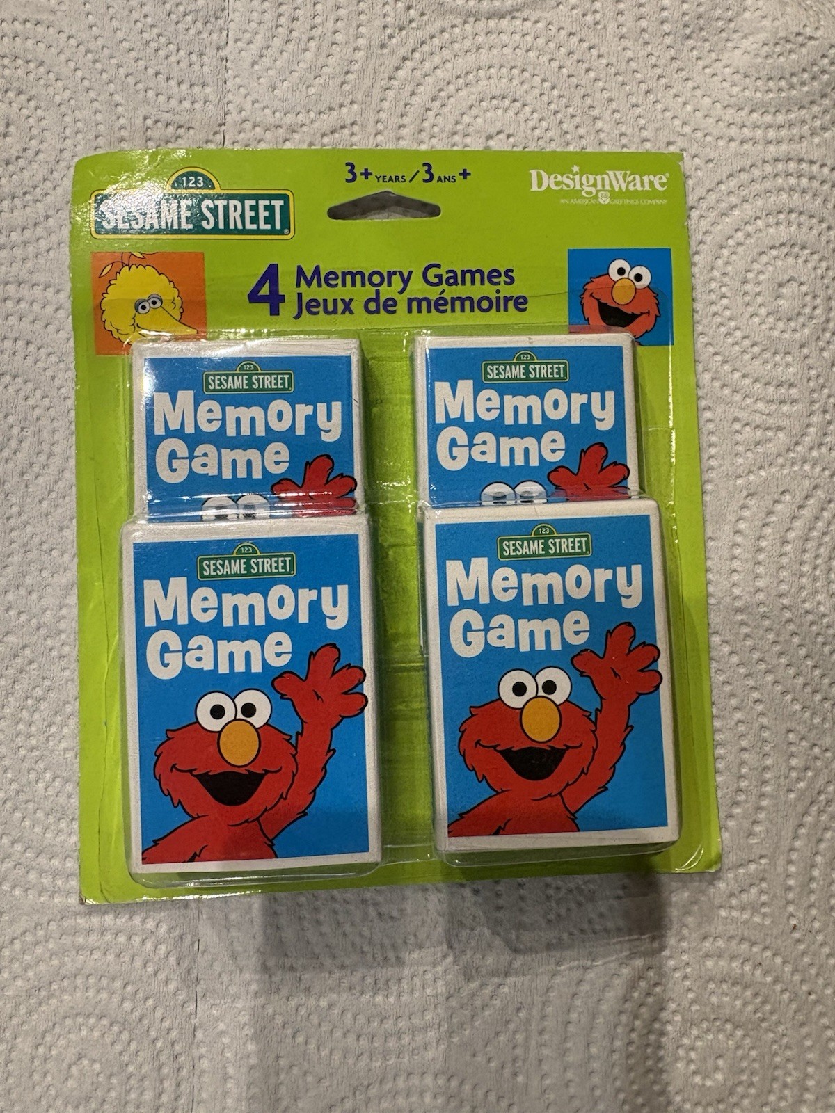 Sesame Street 4 Mini Memory Games Elmo Big Bird DesignWare 2004 Party Favors