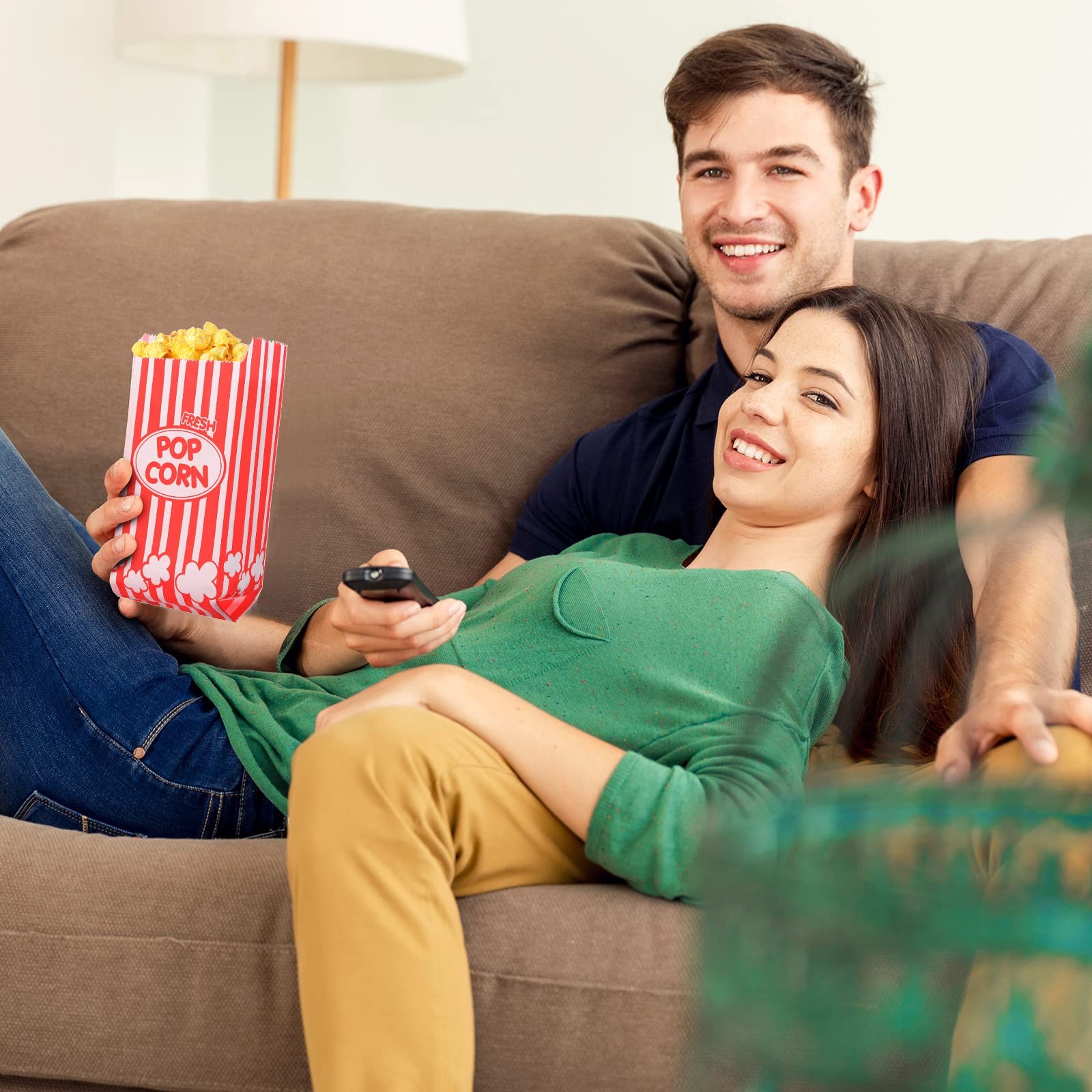 500 Pcs Movie Night Paper Popcorn Bags 1 oz Grease Resistant Popcorn Bags Dis…