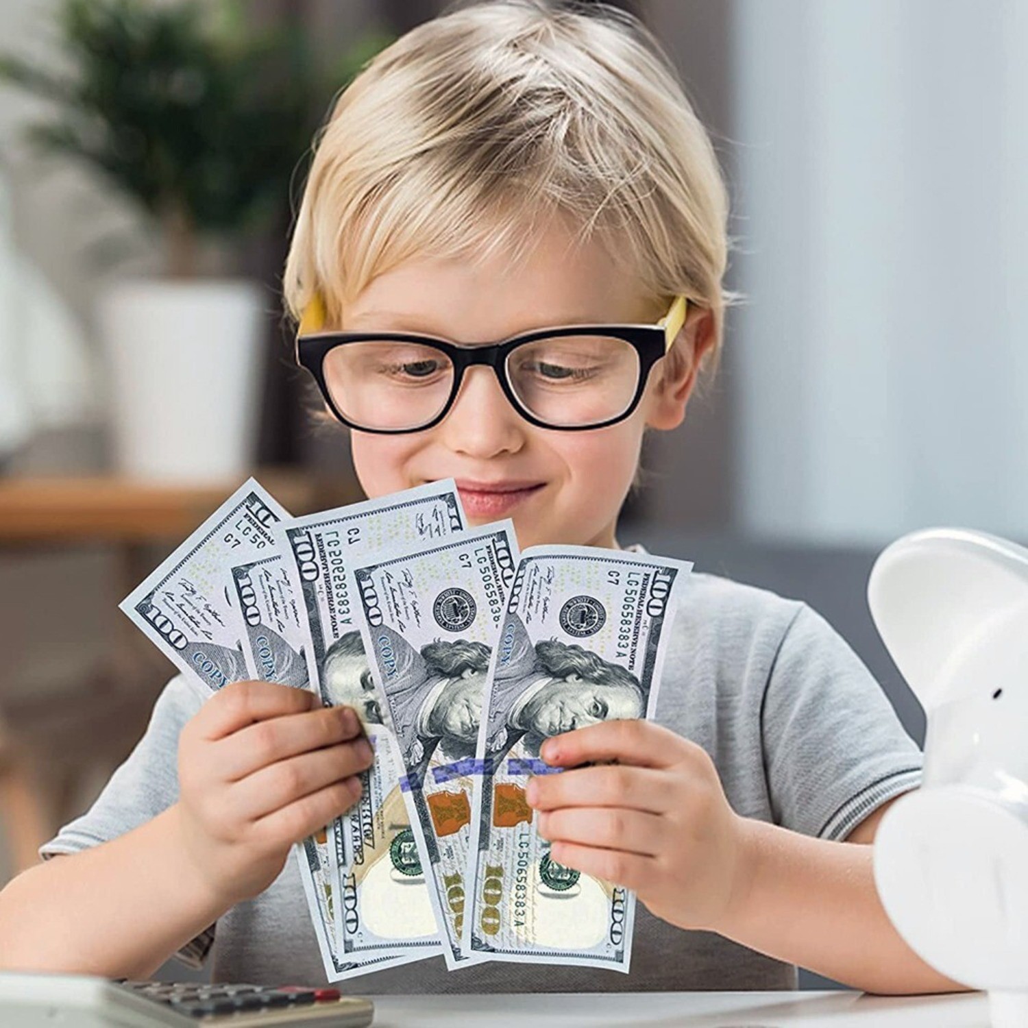 FAKE BANK GAMES PLAY MONEY KIDS CASH PAPER 100 PCS 100 DOLLAR BILLS $$$ PARTY