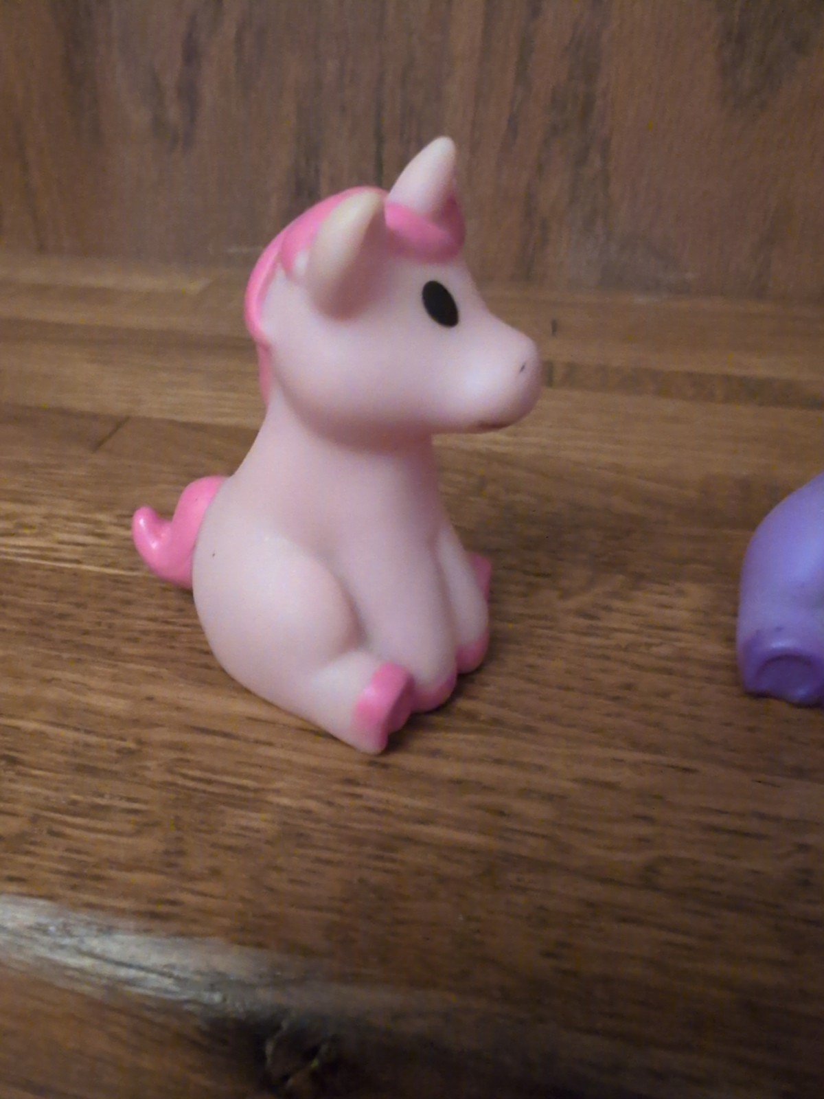 Colorful Rubber Unicorn Figures Toys Lot of 3 Pink Purple Blue Oriental Trading