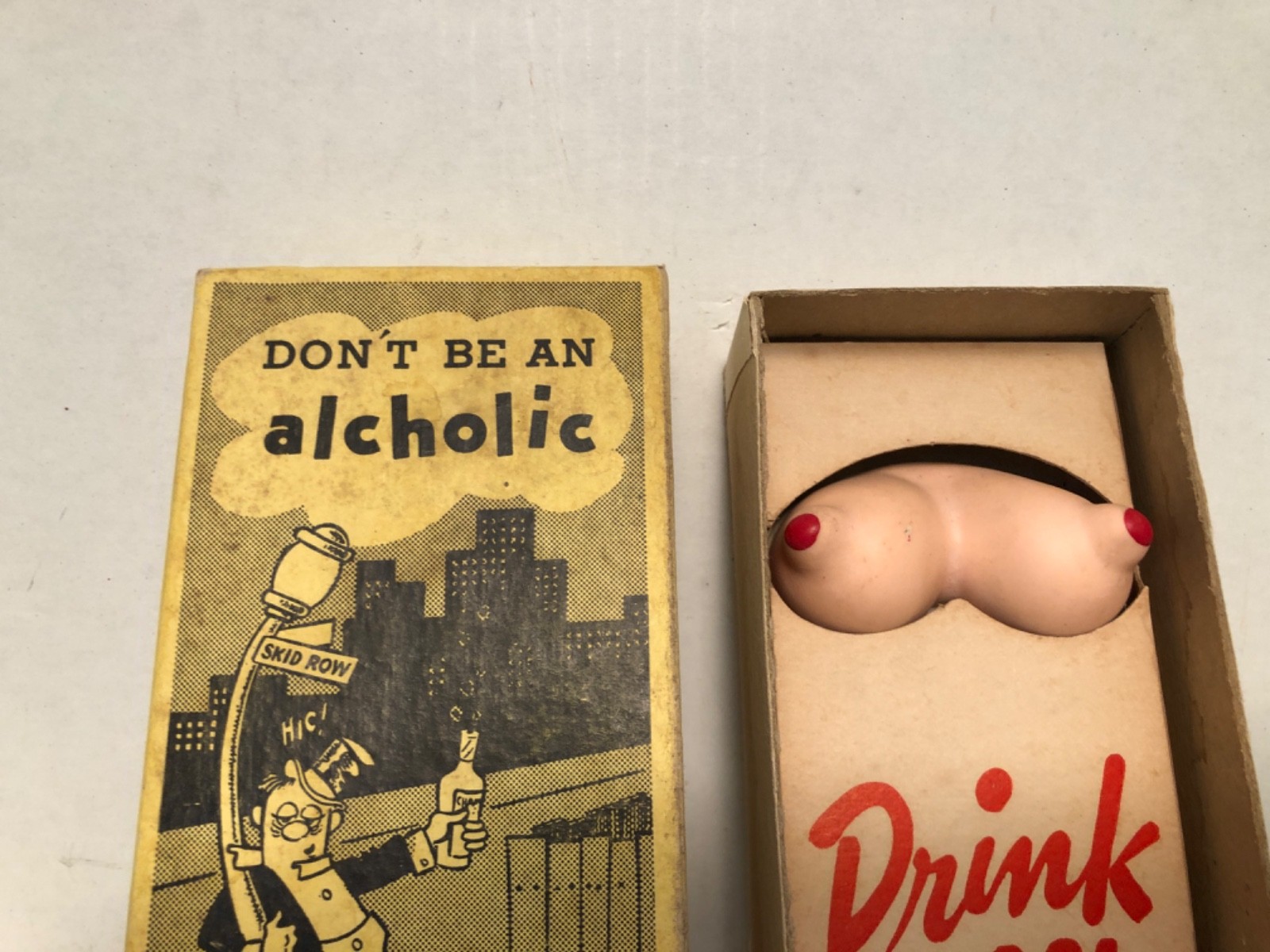 VTG ADULT GAG GIFT “DRINK MILK” BREASTS