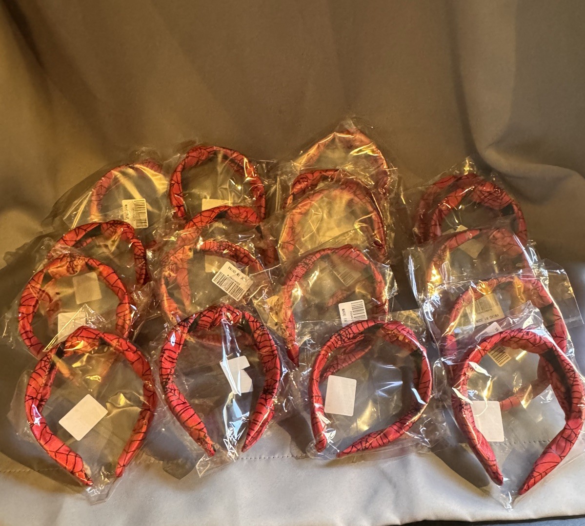 13 Spider Web Headbands Kids Superhero Birthday Party Favors Costume Red Black