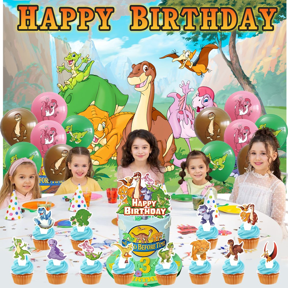 The Land Before Time Party Supplies Set Balloons Cake Toppers Banner