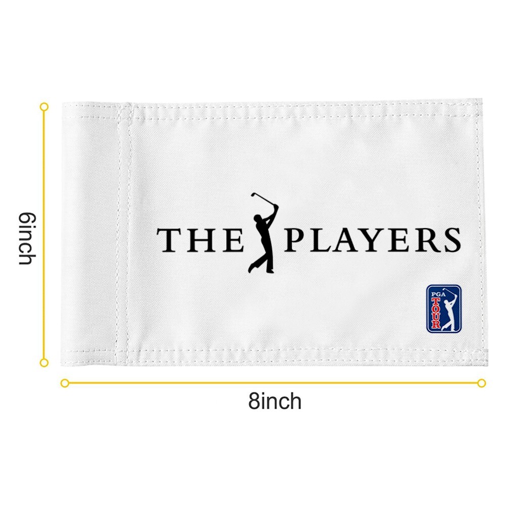 The Players Golf Pin Flag PGA Tour Regulation Tube Flag 8x6Inch white