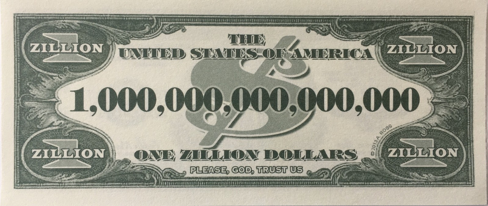 10 TOTAL – Zillion Dollar Funny Money Bills Party Novelty Fake Casino Poker Joke