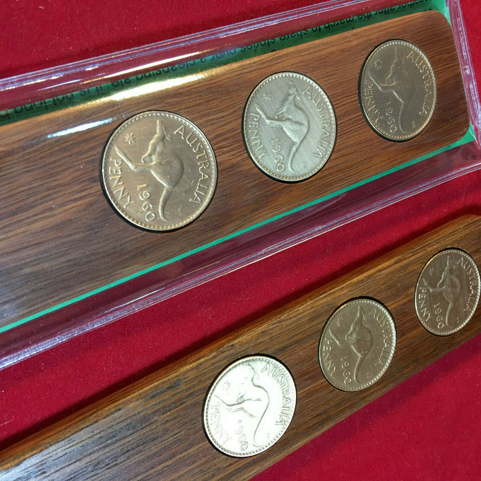 50th Birthday Gift Present Hardwood Two-Up Game 1974 Australian Pennies two up