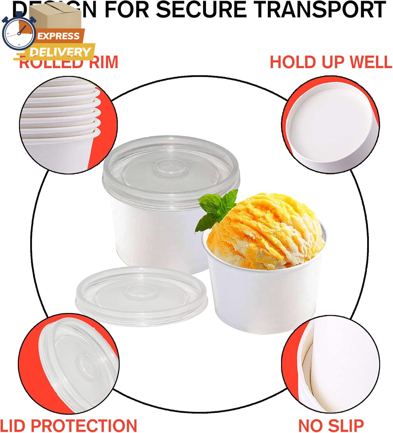 16Oz Paper Soup Containers with Lids, Disposable Soup Bowls, 50 Count 👌