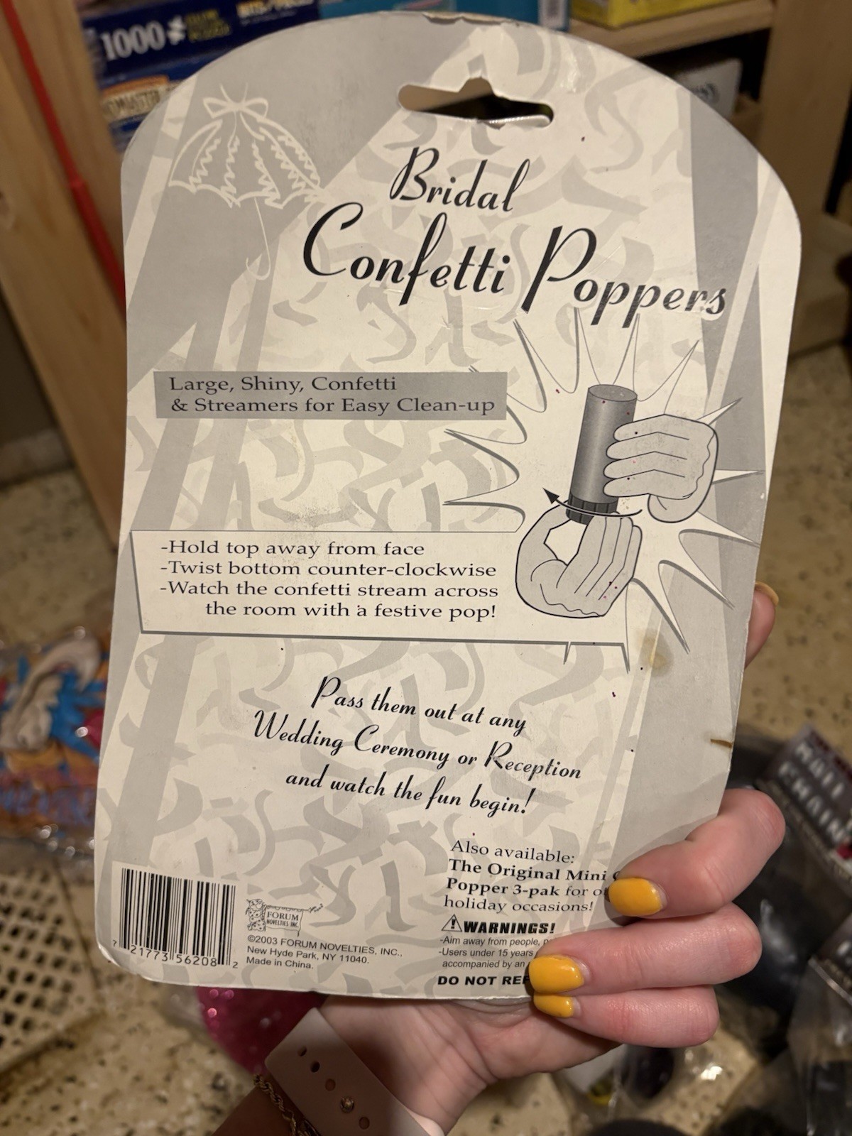 Vintage – NOS – Bridal Confetti Poppers – Bachelorette Party – Dead Stock