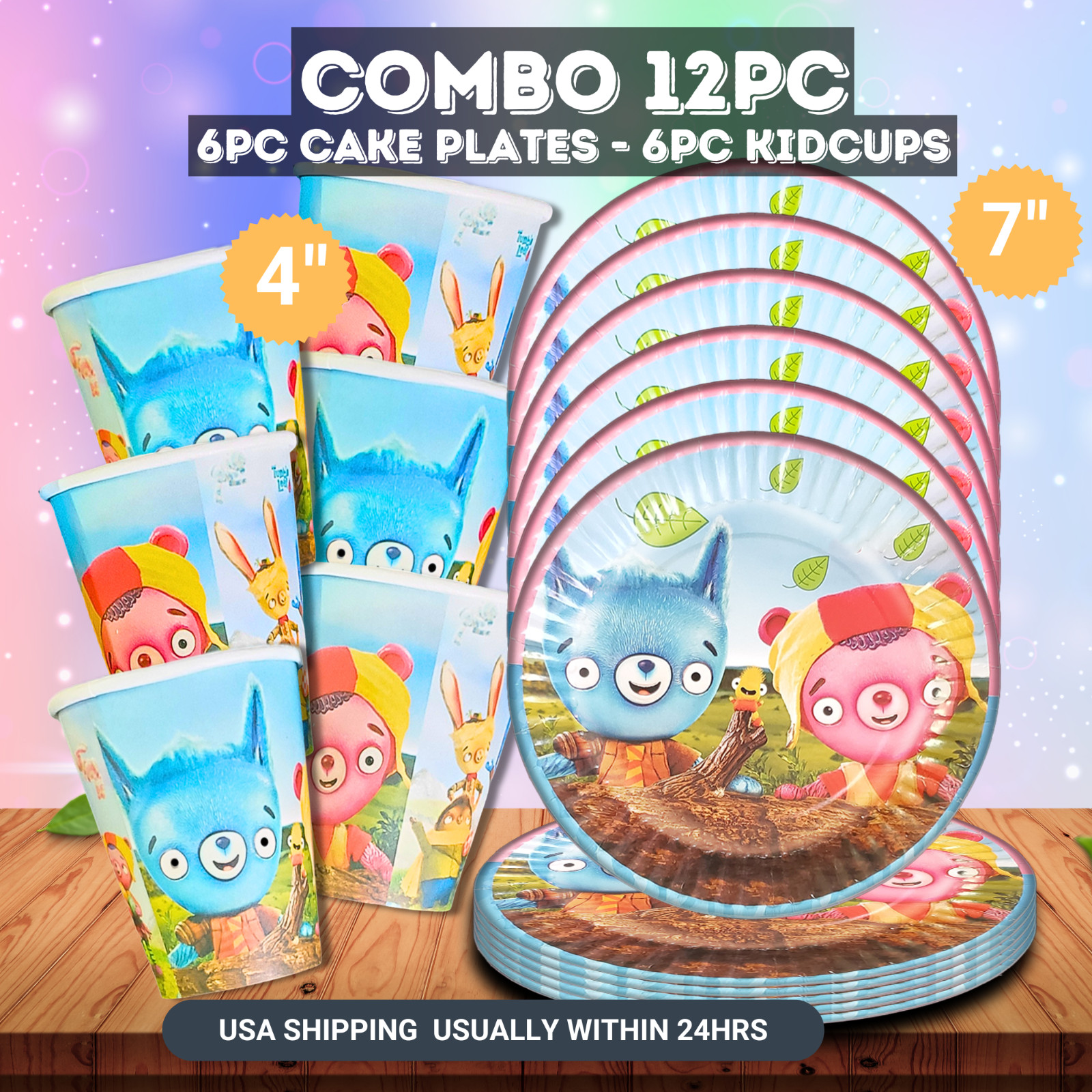 TUMBLE LEAF PARTY SUPPLIES BIRTHDAY DECORATION BALLOON TABLEWARE SWIRL DISPlaY