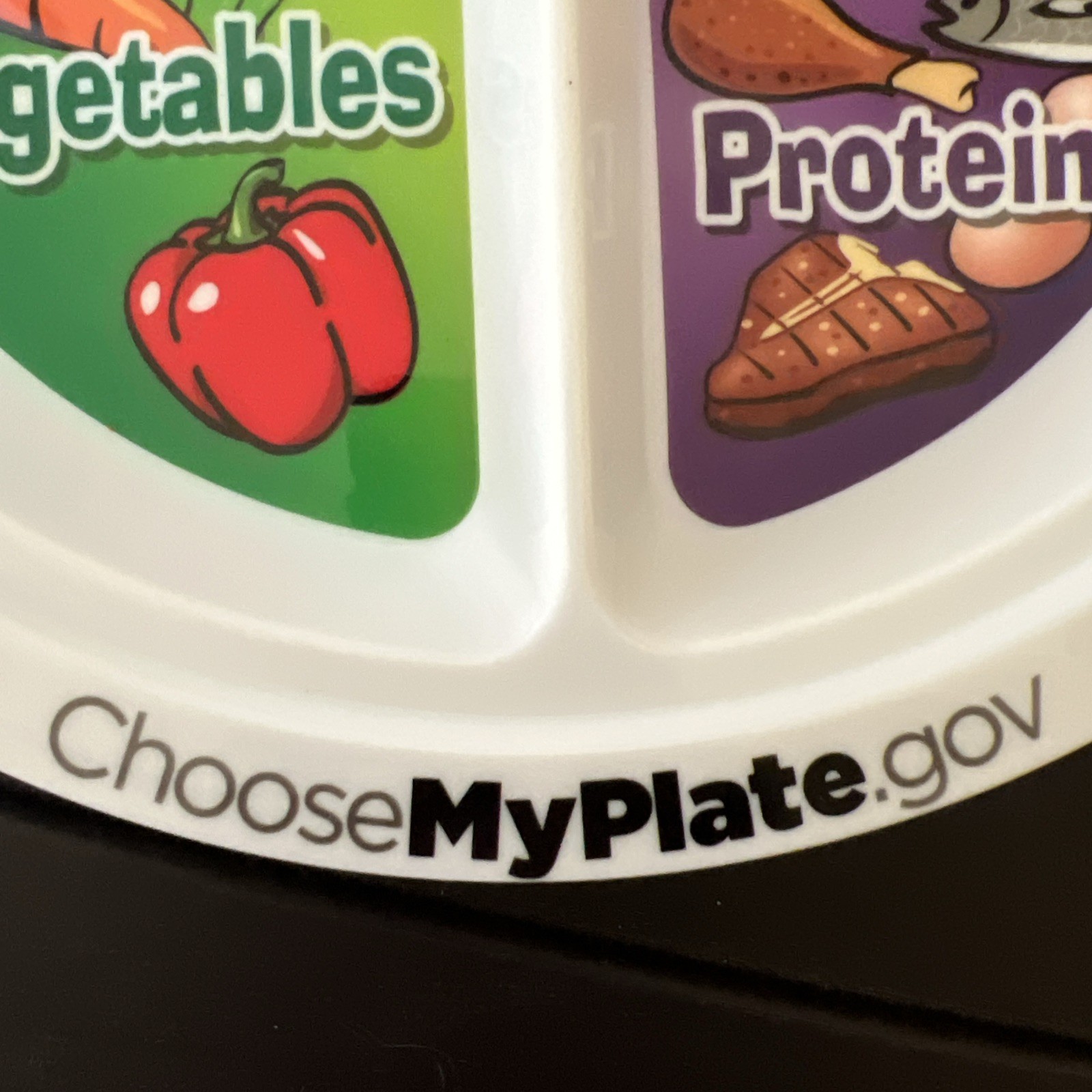 MyPlate Good Nutrition Divided Plastic Plates (Lot of 2)