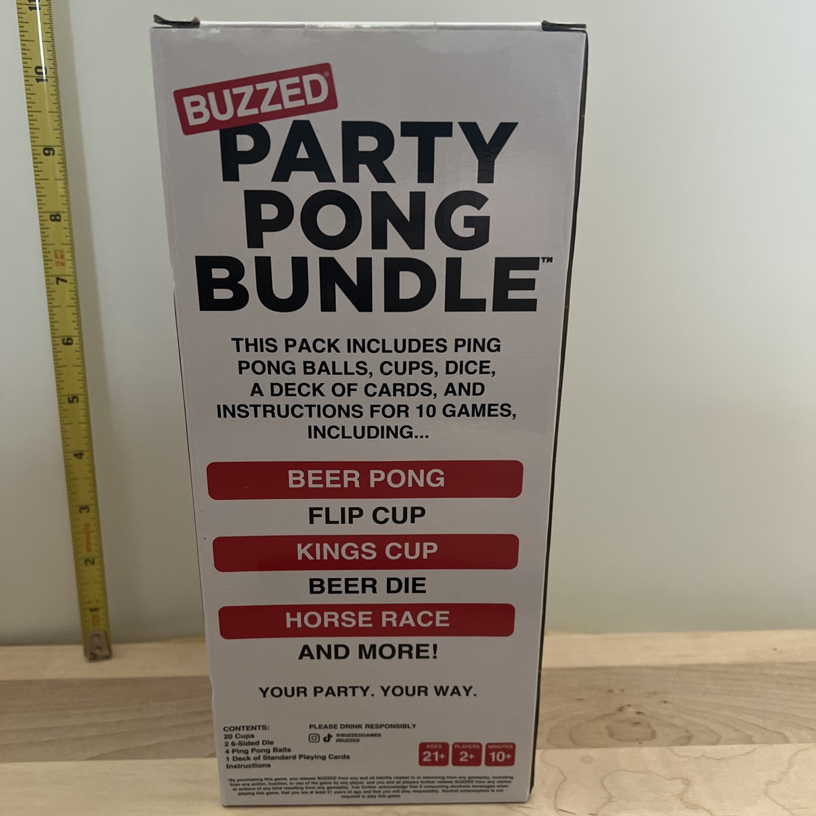 WHAT DO YOU MEME? Buzzed Party Pong Bundle – Outdoor and Indoor Drinking Game