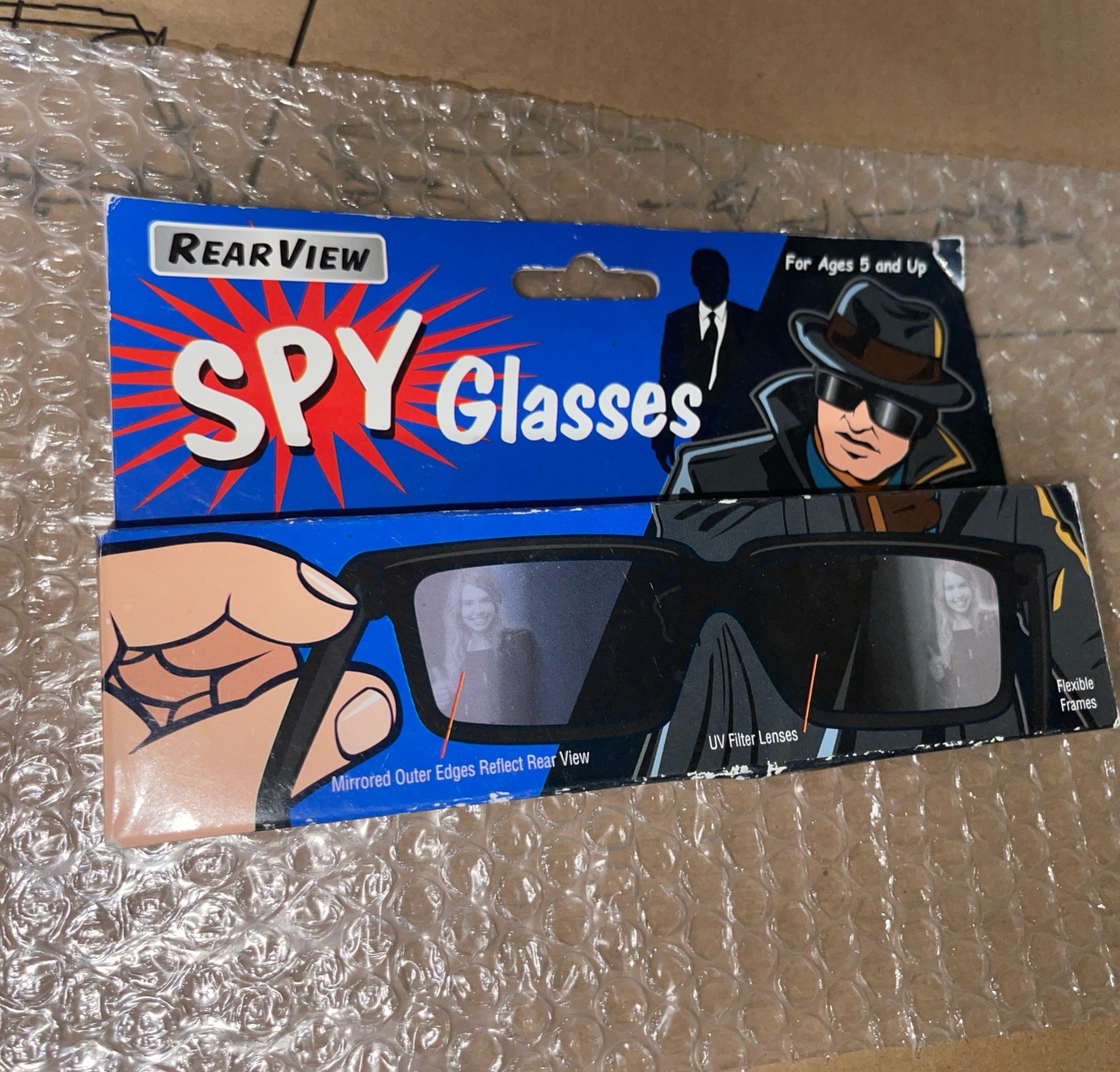 Spy Look Behind Sunglasses Rear View Mirror – Detective Gadget Magic Trick Toy