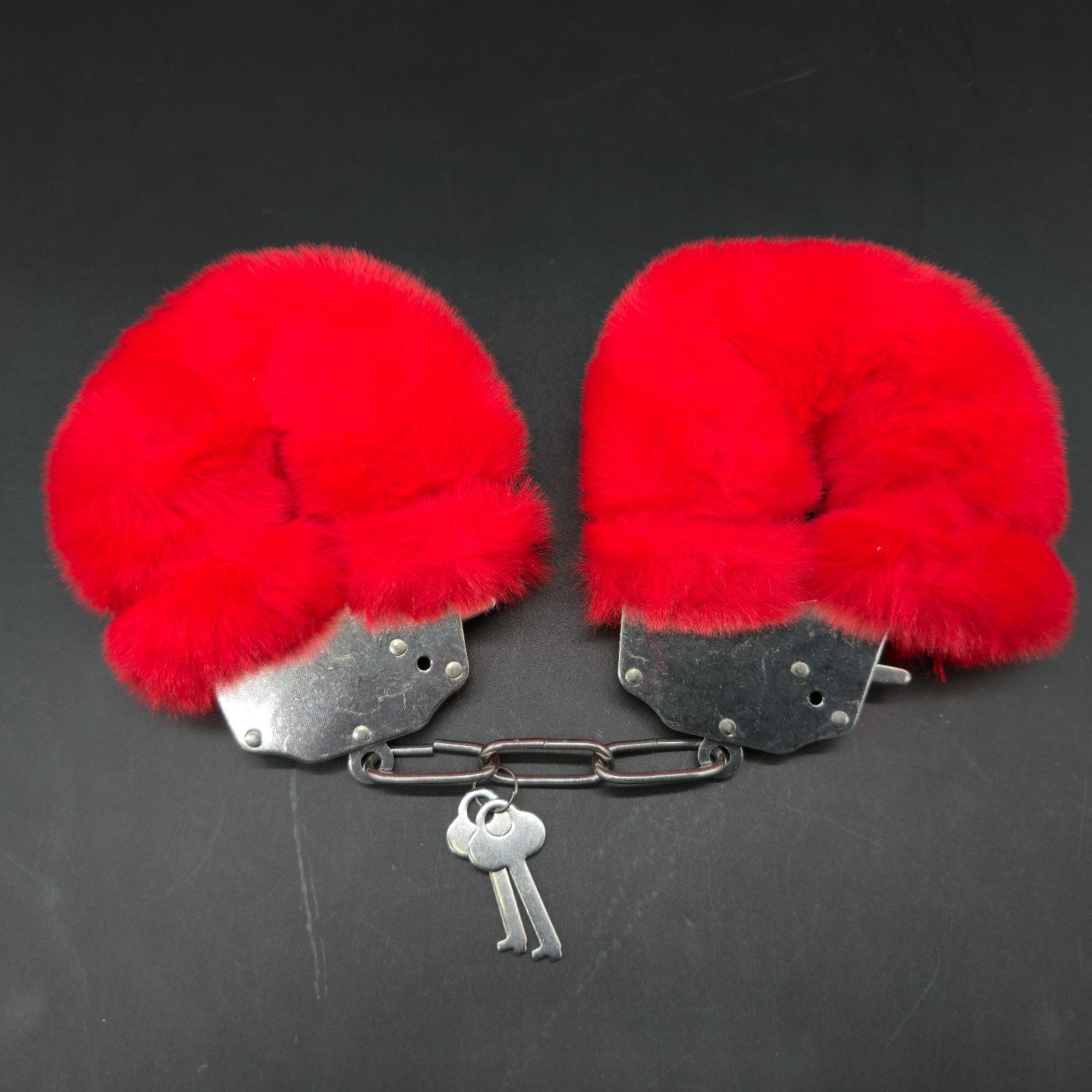 Furry Fuzzy Costume Handcuffs Metal Wrist Cuffs Soft Bachelorette Hen Party