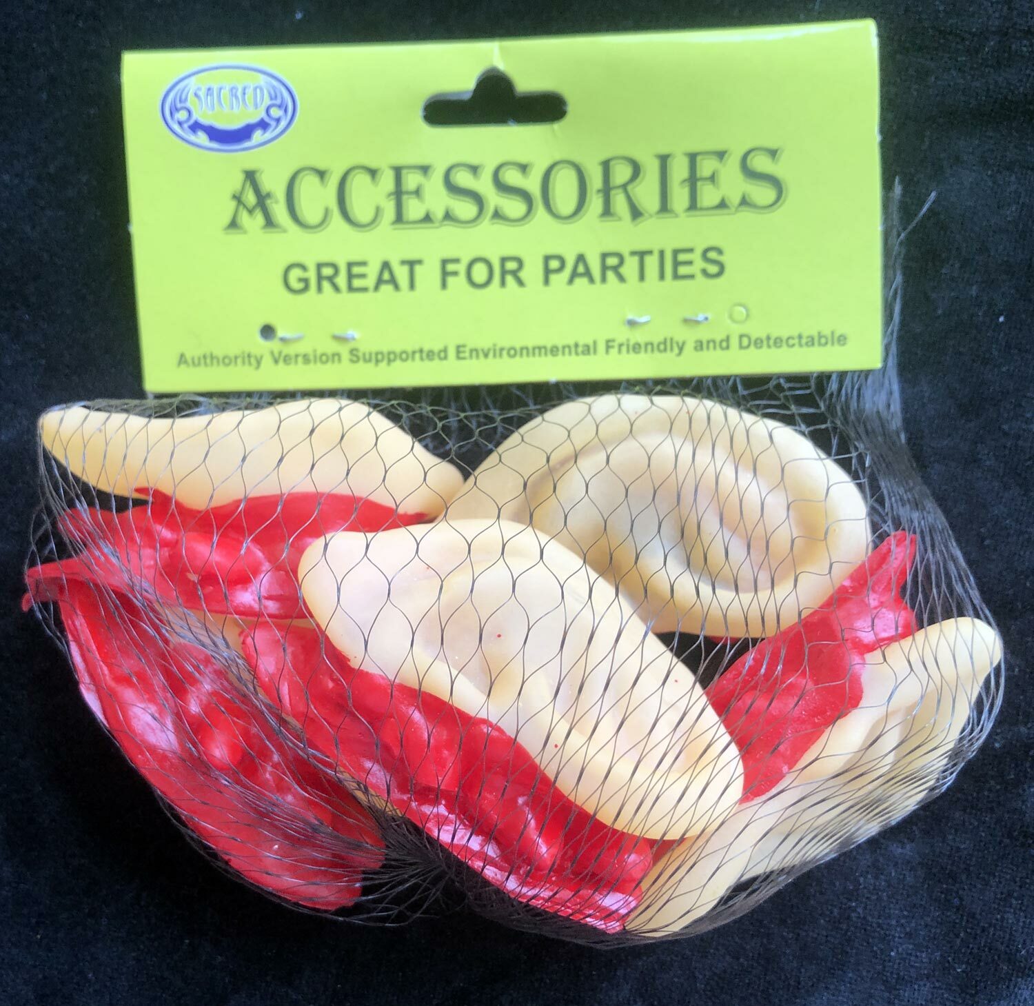 5pc Bloody Body Part Fake HUMAN SEVERED EARS Zombie Hunter Halloween Horror Prop