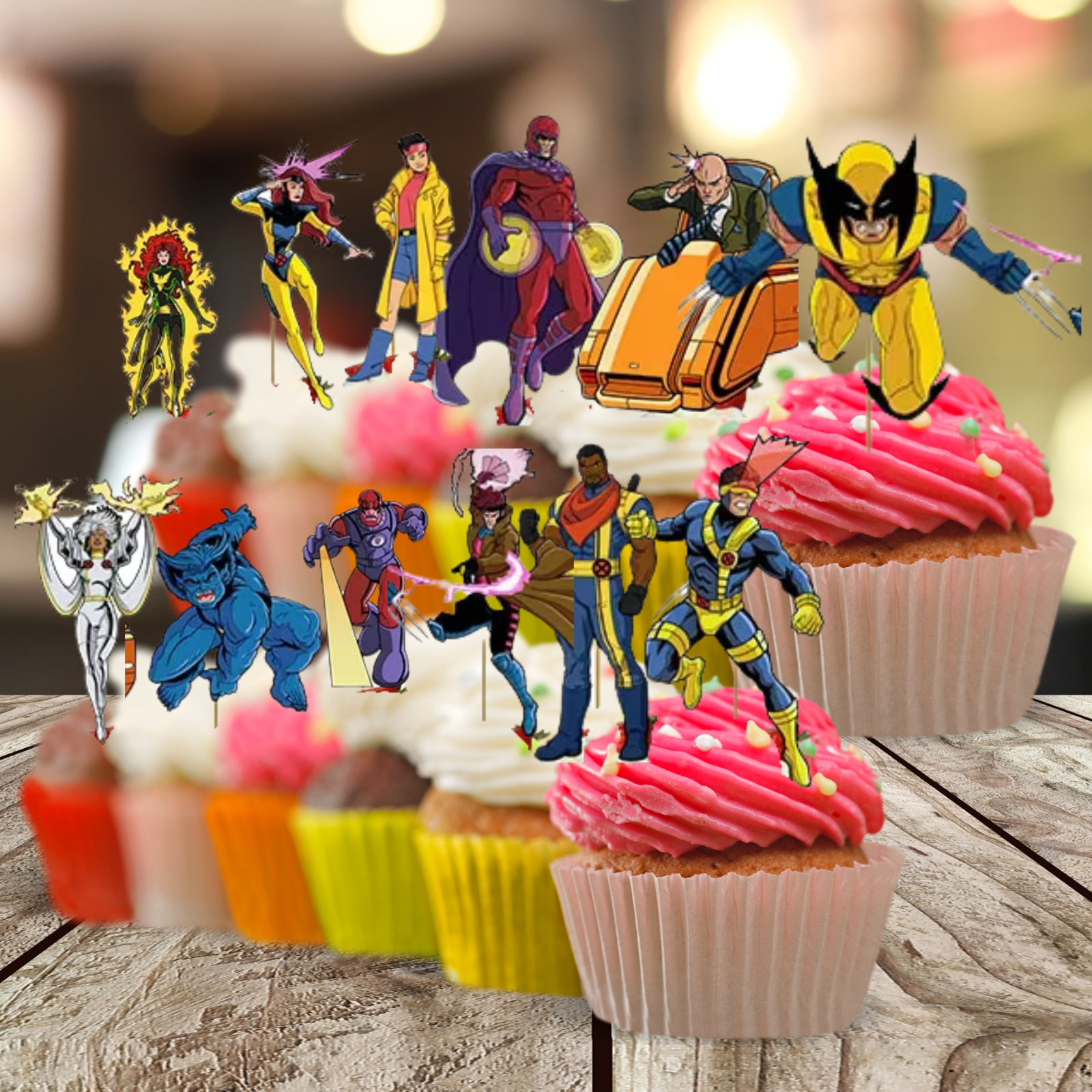 XMEN 97 wolverine cupcake topper birthday party supplies centerpiece decoration