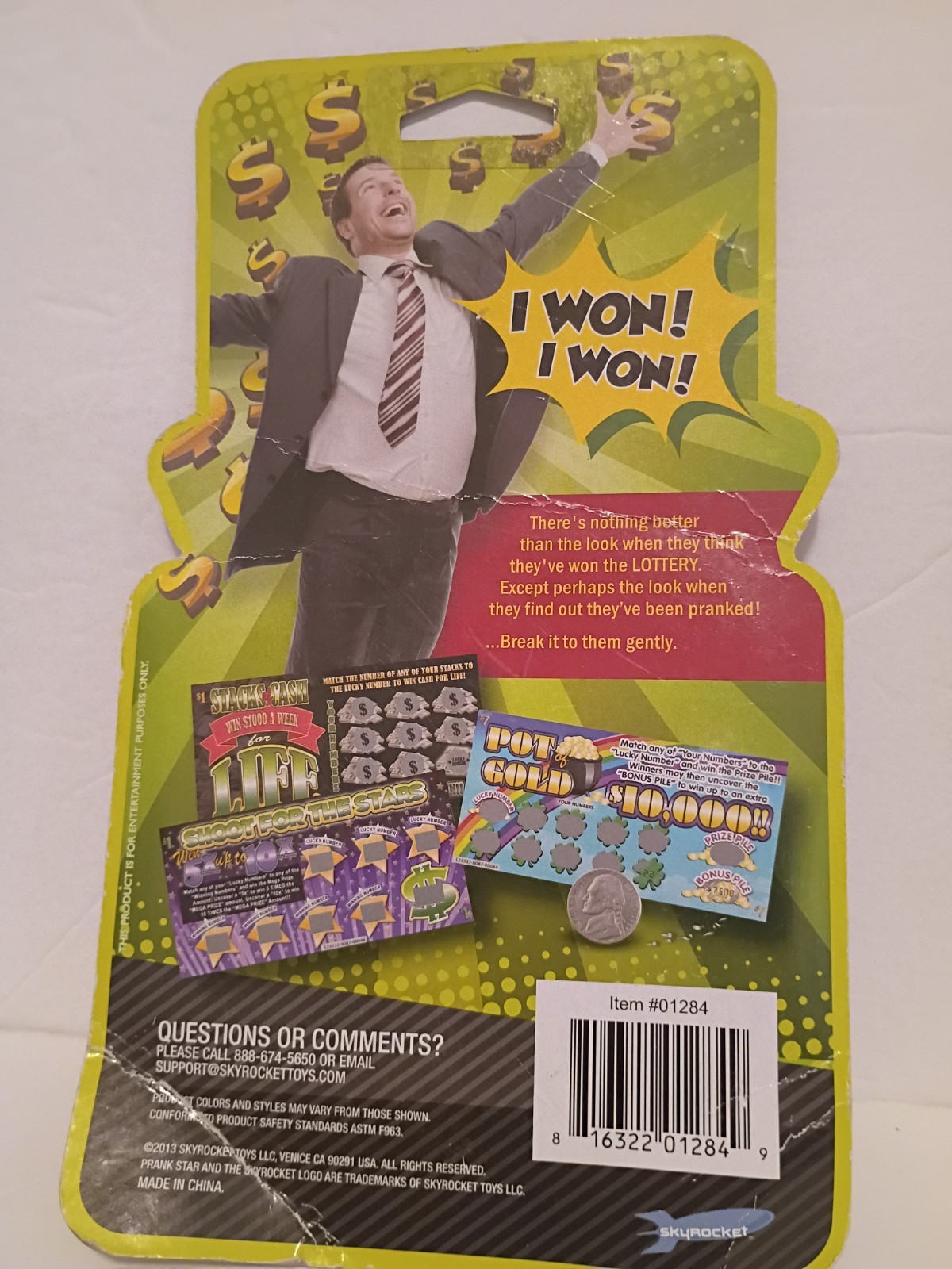 30 Fake Lottery Tickets Scratch Cards Prank Gag -Hilarious