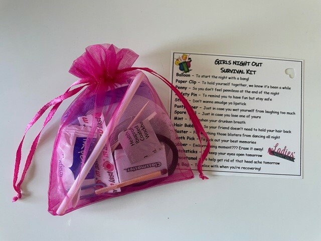 Girls Night Out Survival Kit, Novelty Keepsake, 15 items!!