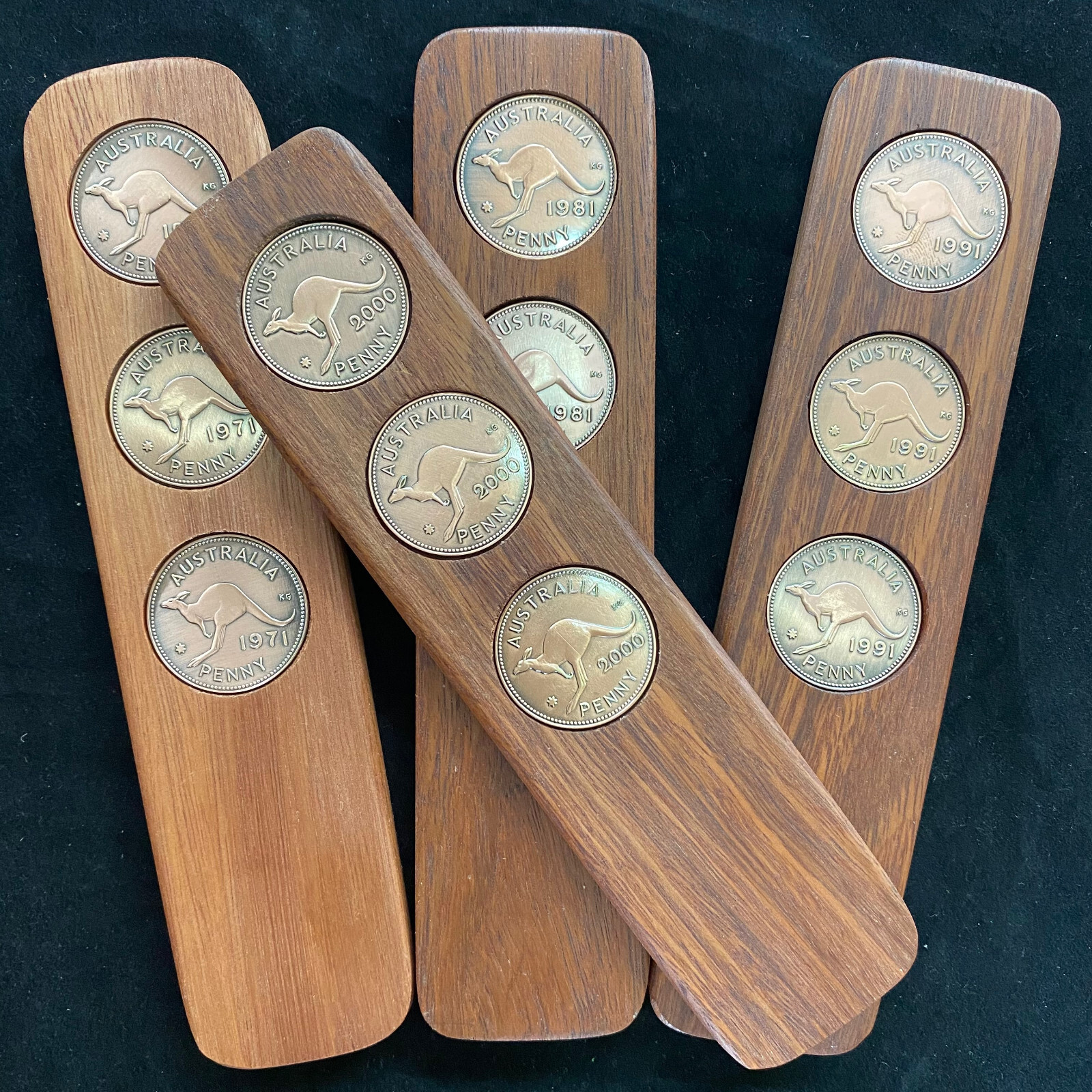 2026 Australian Penny – 3 Penny Handmade 2UP Game – Two-Up Many Years Available