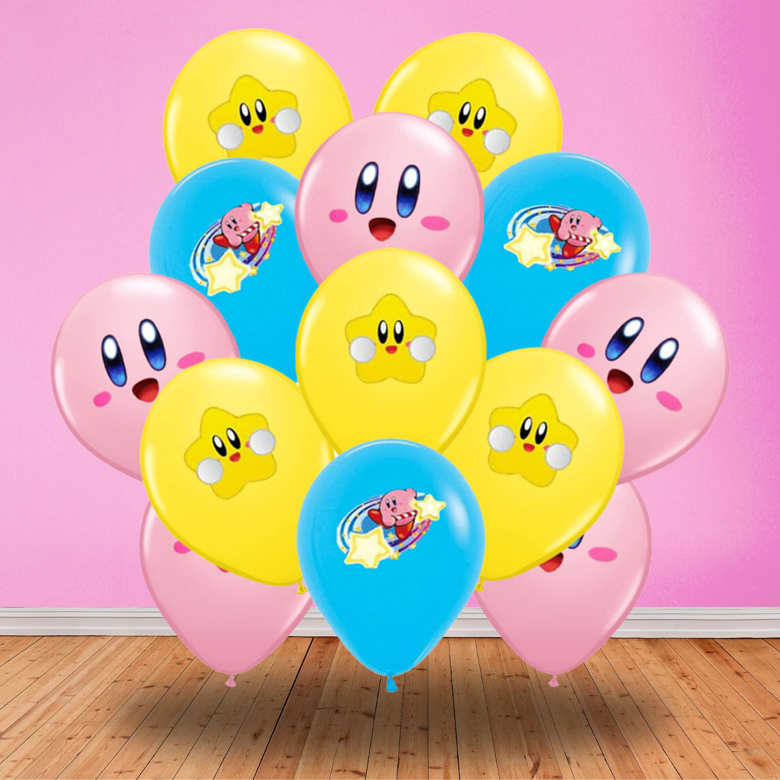 KIRBY STAR GAME pink foil balloon birthday party supplies centerpiece decoration