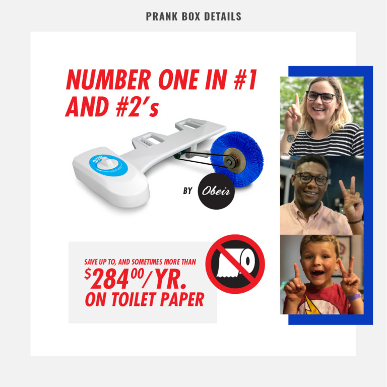 ROTO WIPE Prank Fake Gag Funny PARODY Joke Gift Box toilet paper insanity