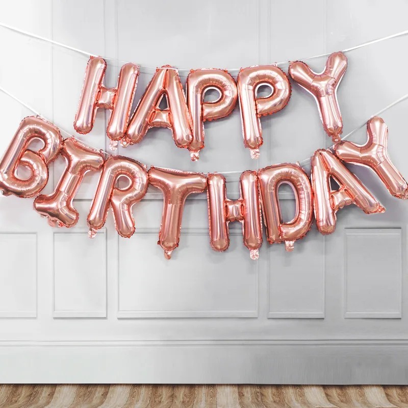 LARGE Happy Birthday Balloons Banner Self Inflating Bunting Party Decoration