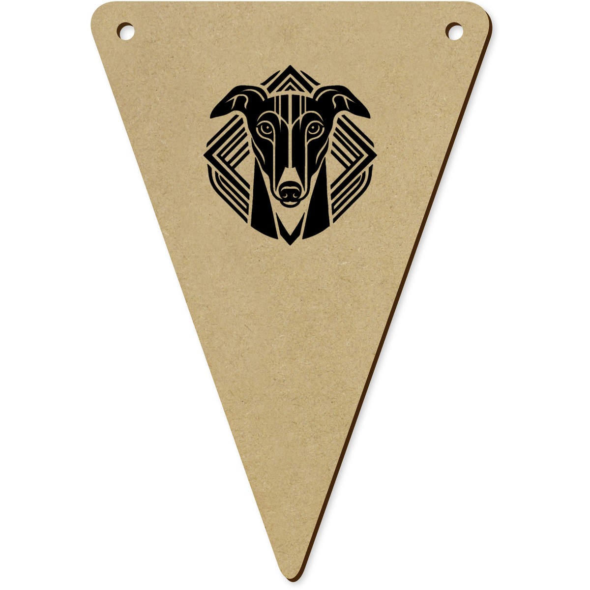 5 x 140mm ‘Art Deco Greyhound’ Bunting Pennants / Flags (BN00085747)