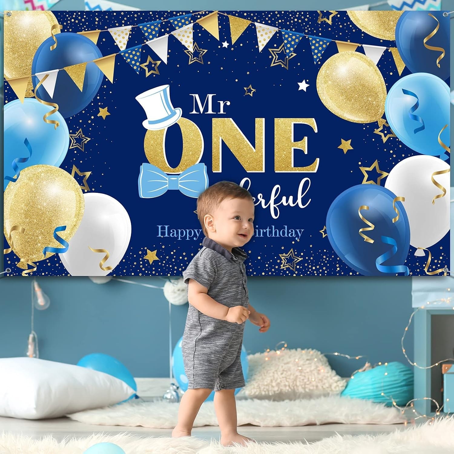 Boys 1st Birthday Decoration Mr. Onederful Birthday Party Supplies Boy 1st Bi…