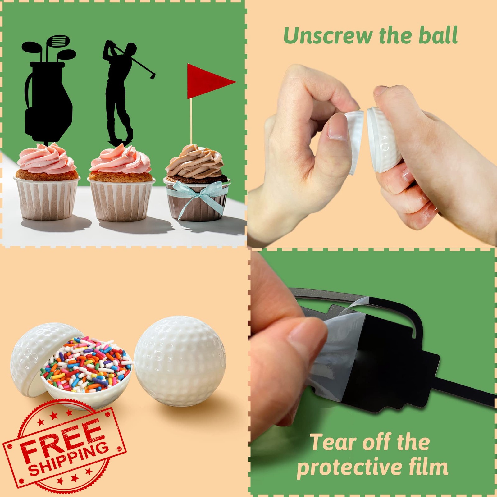 KDPATFAV Golf Cake Decorations Toppers