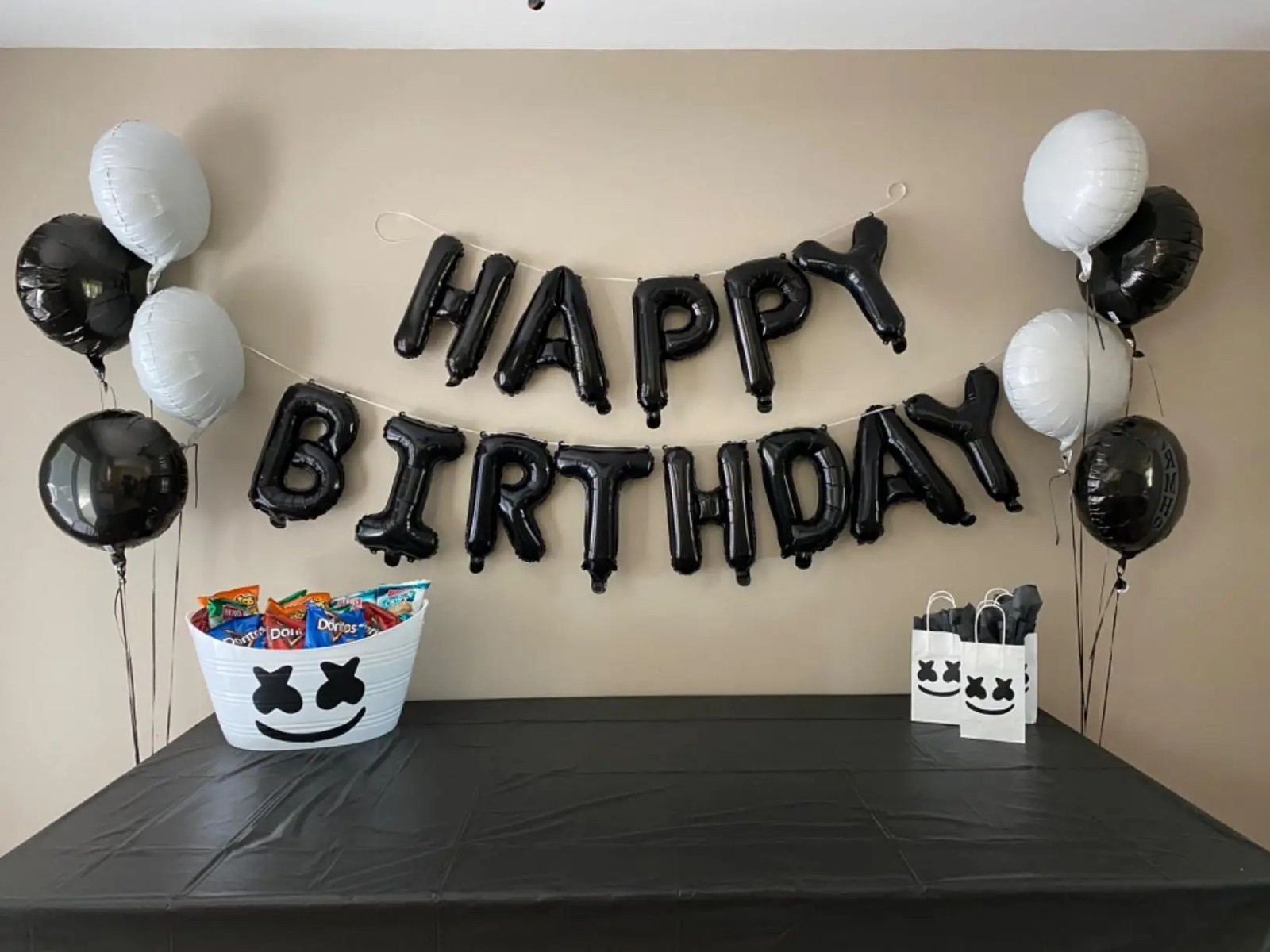 LARGE Happy Birthday Balloons Banner Self Inflating Bunting Party Decoration