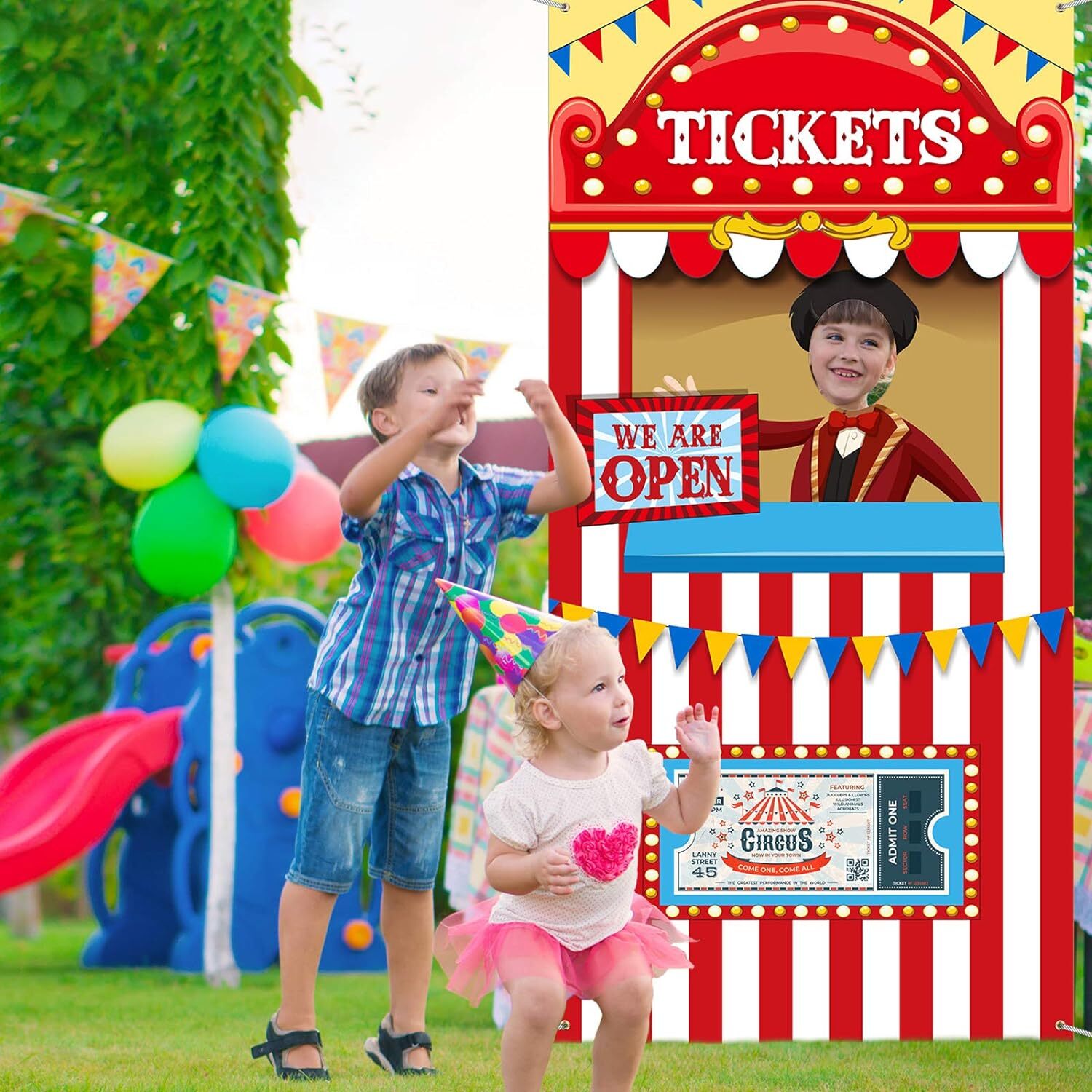 Decoraciones Para Fiestas Tematicas De Circo De Carnaval, Pancarta Para Puert…