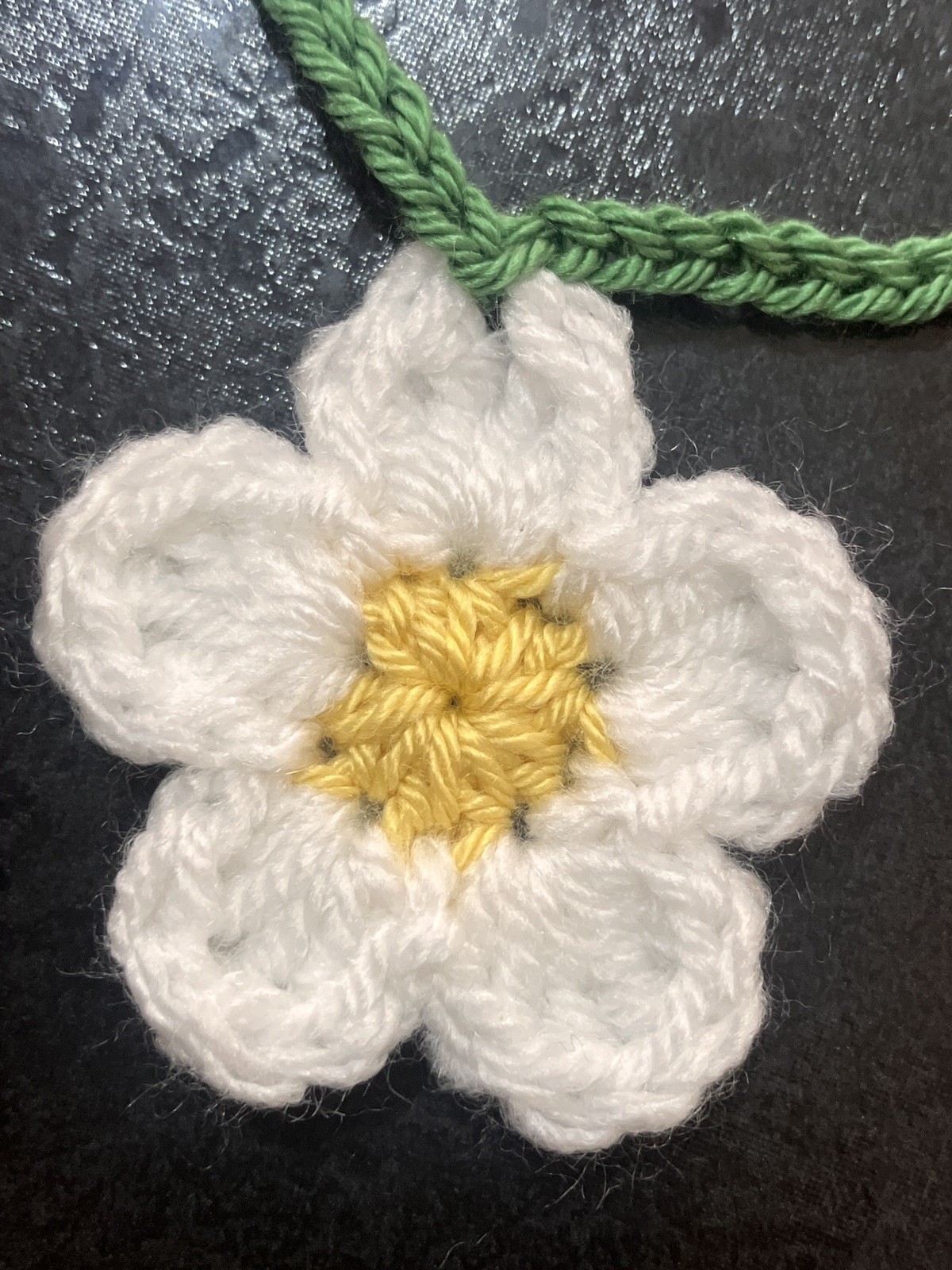 🌺NEW Hand Crochet Flowers window long Bunting Sequin Camper SUMMER 60” Gift