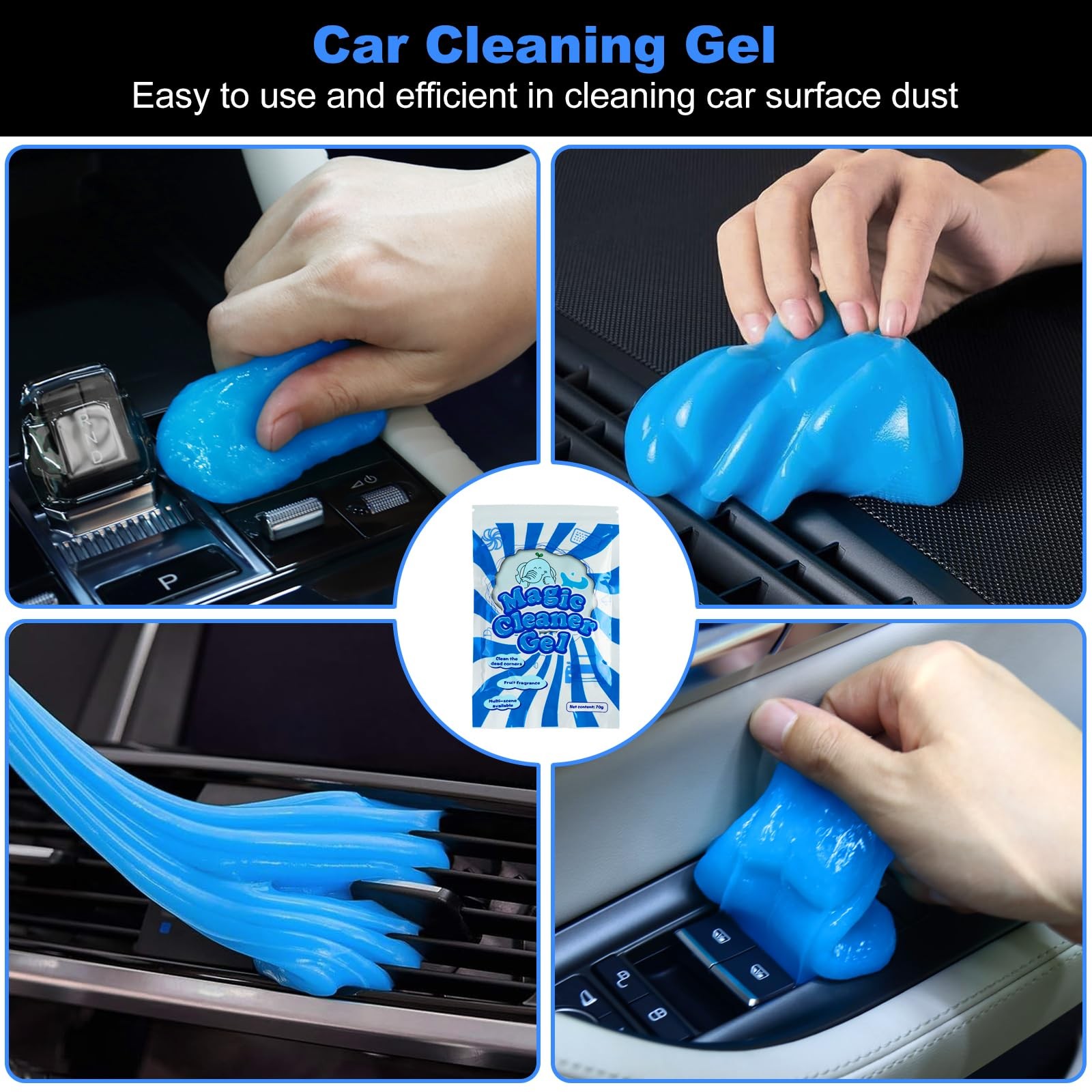 10PCS Car Detailing Cleaning Kit Interior Cleaner, Car Detailing Brushes, Car Du