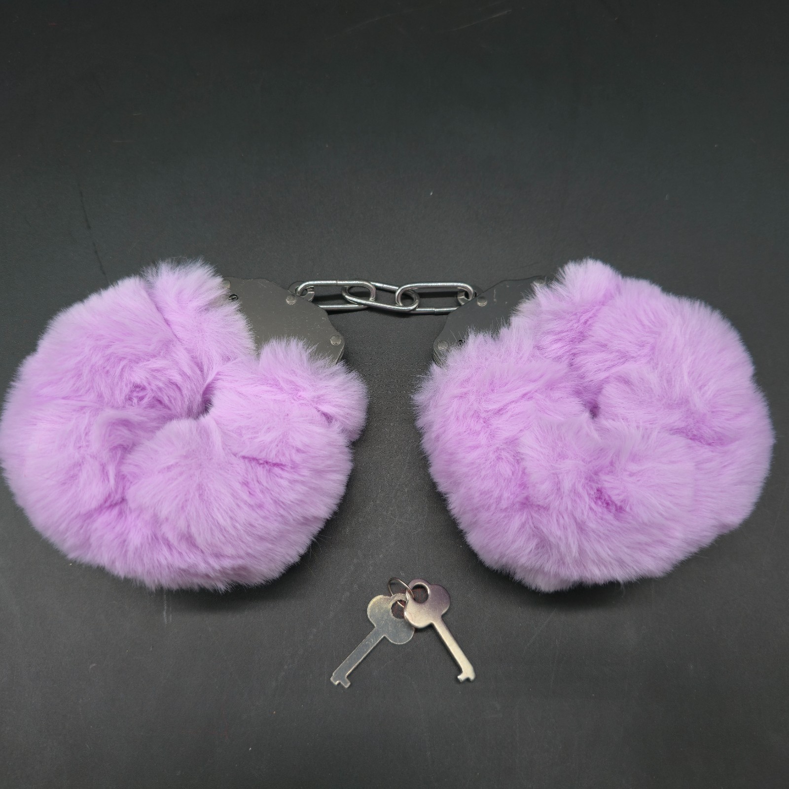 Furry Fuzzy Costume Handcuffs Metal Wrist Cuffs Soft Bachelorette Hen Party