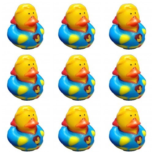 LOT OF 9 SUPERHERO 2″ SUPERMAN INSPIRED CRUISING RUBBER DUCK CRUISE DUCKS