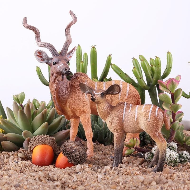 Realistic Antelopes Animal Toys, Forest Animals Deer Toy Playset, Miniature D…