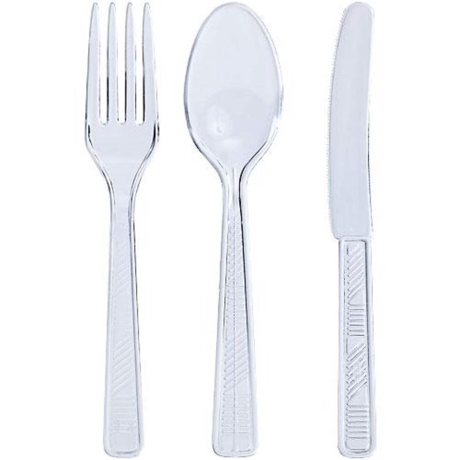 Diamond® 48 Count All Occasion Clear Disposable Cutlery Set Full Size premium