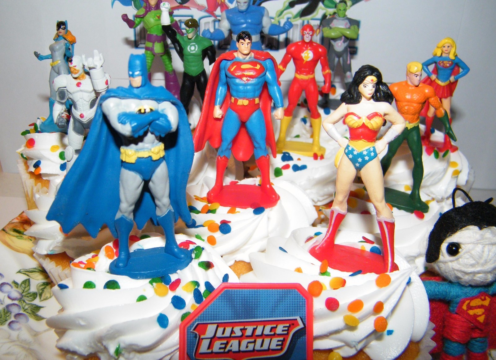 Justice League Cake Toppers Set of 14 with 12 Figures, DC Doll, Hero Ring Fun!