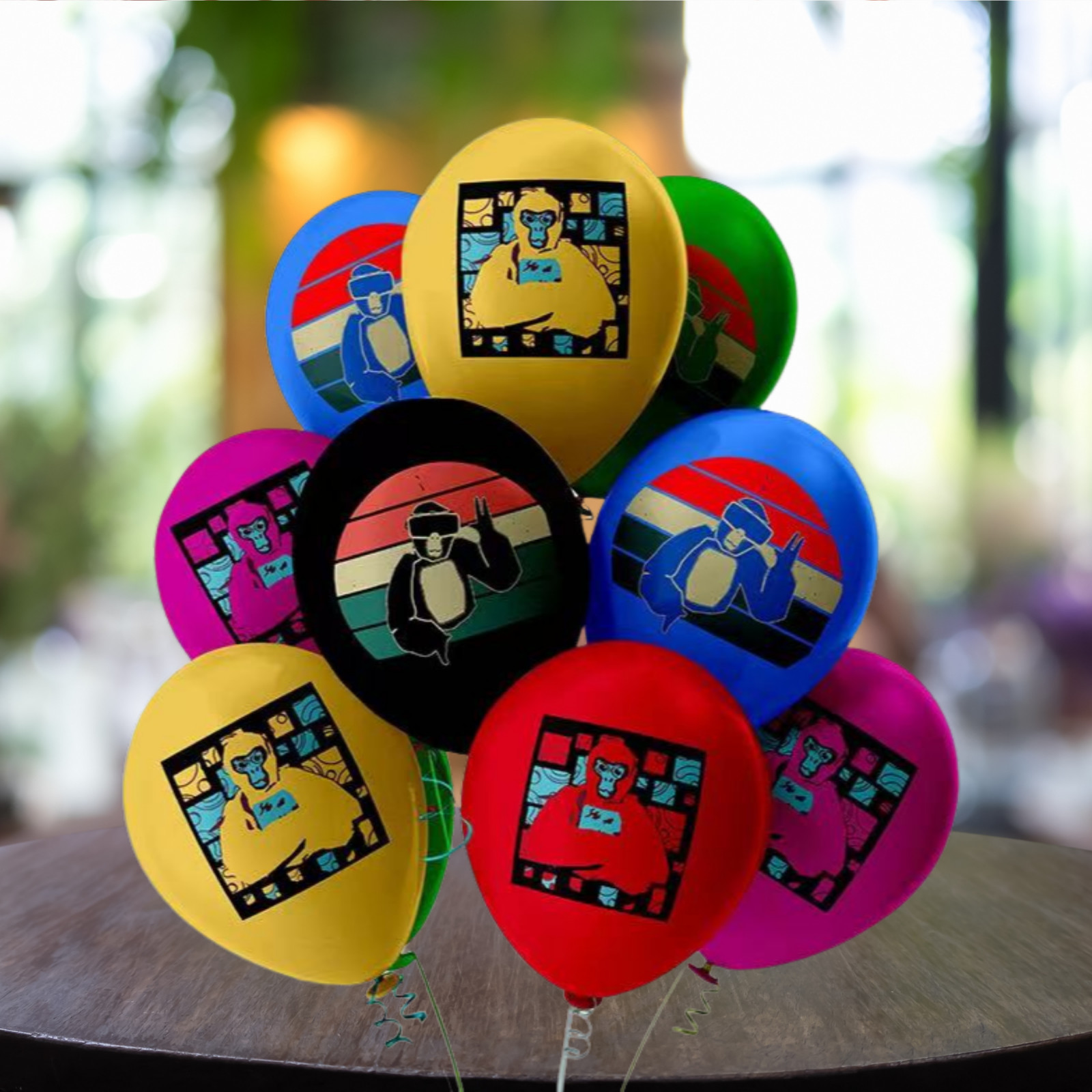 Gorilla tag Party Supplies happy birthday centerpiece decoration gift box favor