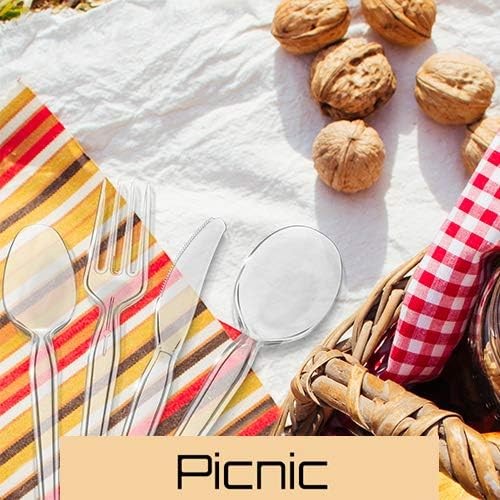 Clear Plastic Forks, 200 Count – Heavyweight Disposable Forks, BPA-Bulk Plastic