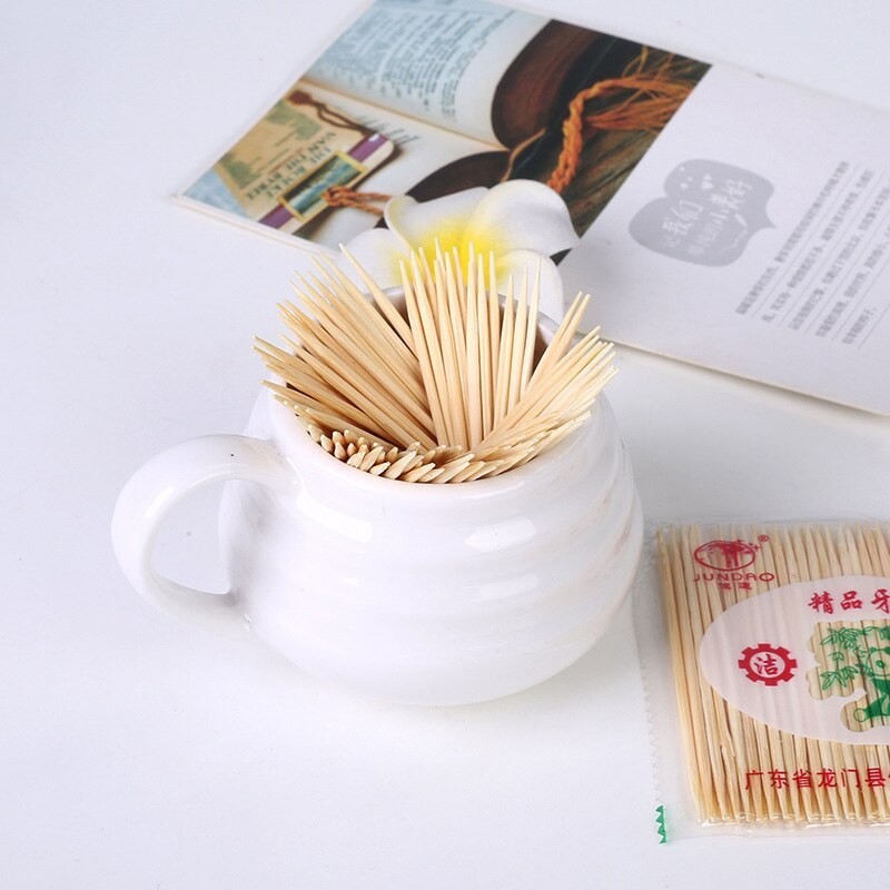 1000PCS Bamboo Toothpicks Double Sided Disposable Wooden Toothpicks Dinning