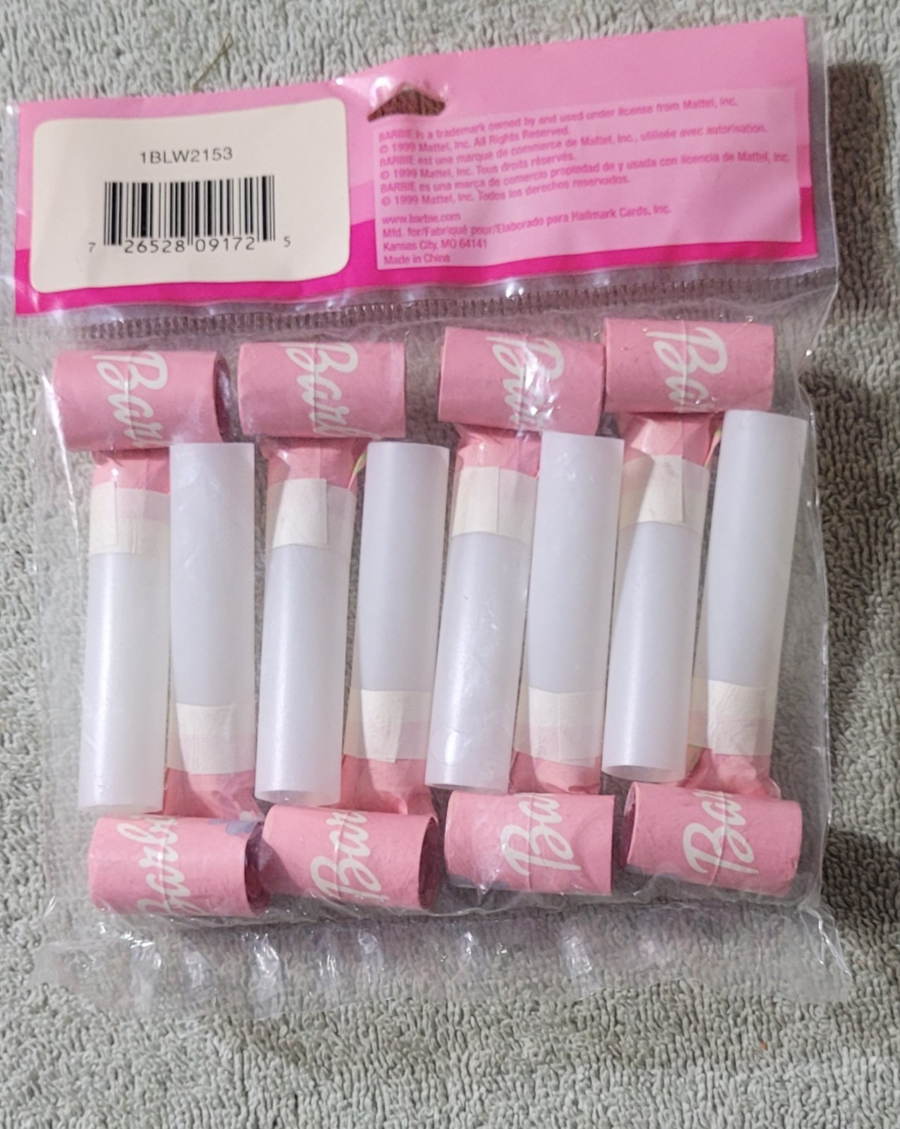 1999 New Lot of 8 pieces Vintage Barbie Princess Birthday Party Supplies Sealed